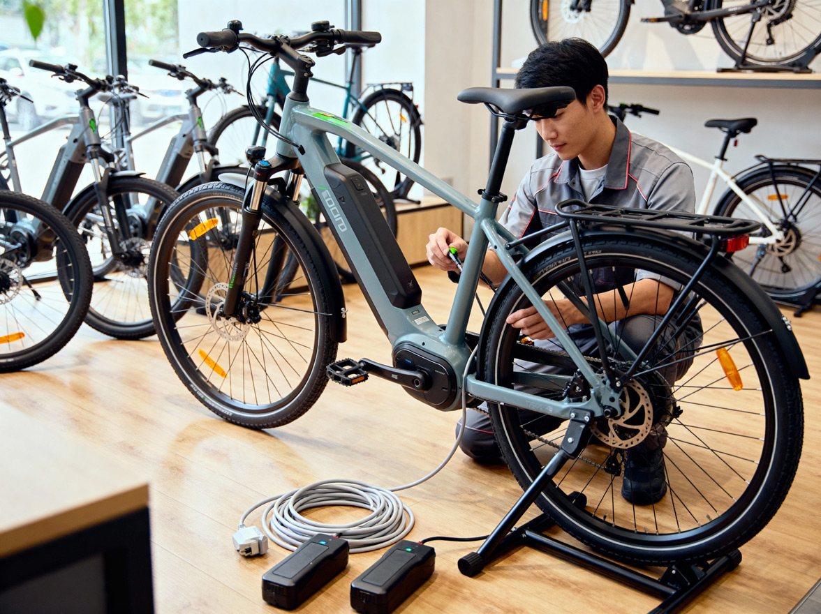 Batterielagerung im Fahrradhandel für eBikes